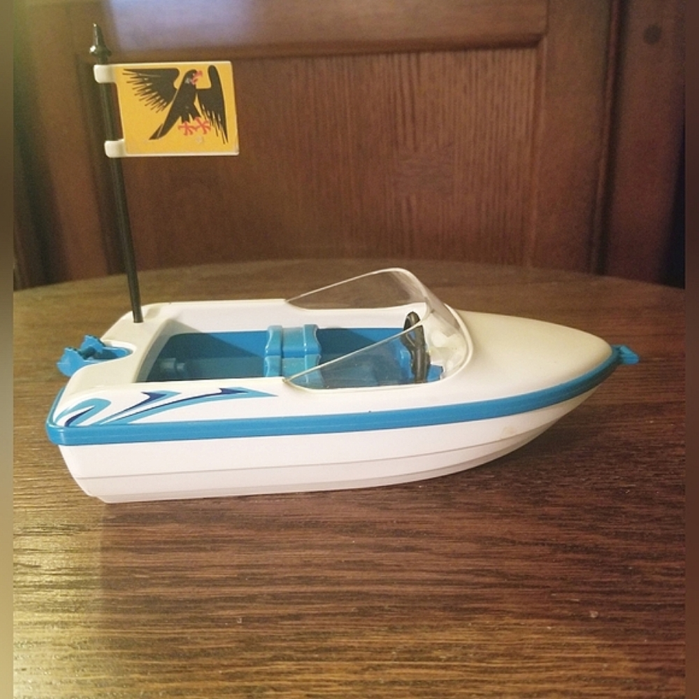 1974 Playmobil Summer Fun Surfer Speedboat #6864 (Flag Sold Separately) Vintage